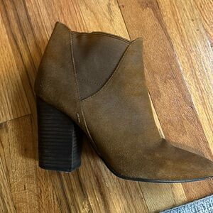 Brown heeled boots